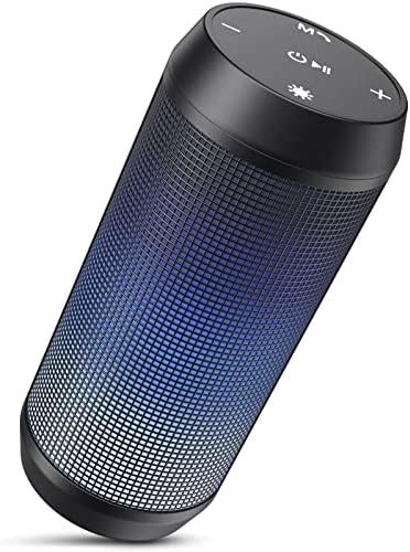 Vosfeel Altavoz Bluetooth Potente Altavoz Con Luces Led Ranura Para