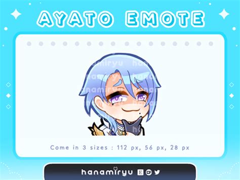 Ayato Kamisato Emote Smug Genshin Impact Hanamiryu S Ko Fi Shop