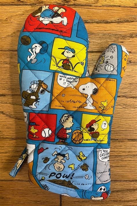 Charlie Brown Peanuts Snoopy And Friends Blue Sports Comic Cotton