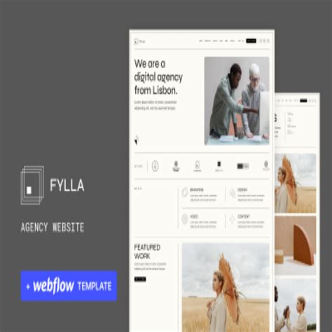 Fylla Agency Portfolio Website Webflow Template