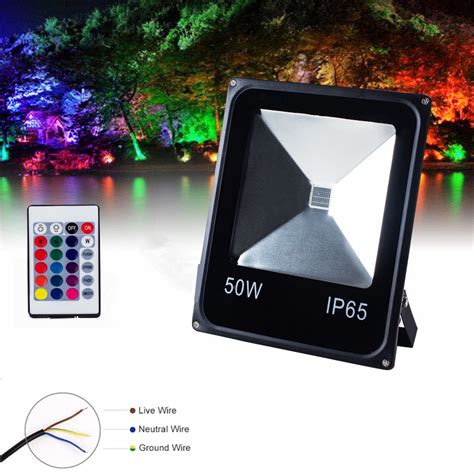 Led W Rgb Luz De Inunda O Ao Ar Livre Rc Spotlight Focos L Mpada