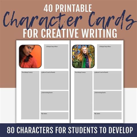 Inspire Students to Write Worthy Characters with Character Cards