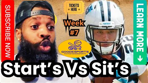 🏈fantasy Football Starts And Sits Advice Week 7 2022 Fantasy Football