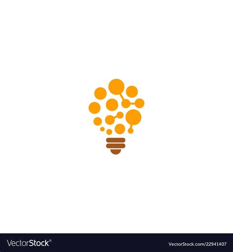 Light bulb idea technology logo Royalty Free Vector Image