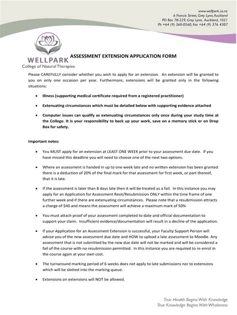 Fillable Online Wellpark Co Assessment Extension Application Form