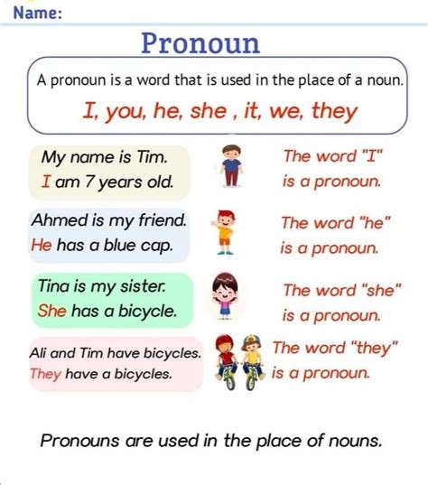 Pronoun Definition Pronoun Grammar Worksheet Easy Grammar Worksheet For