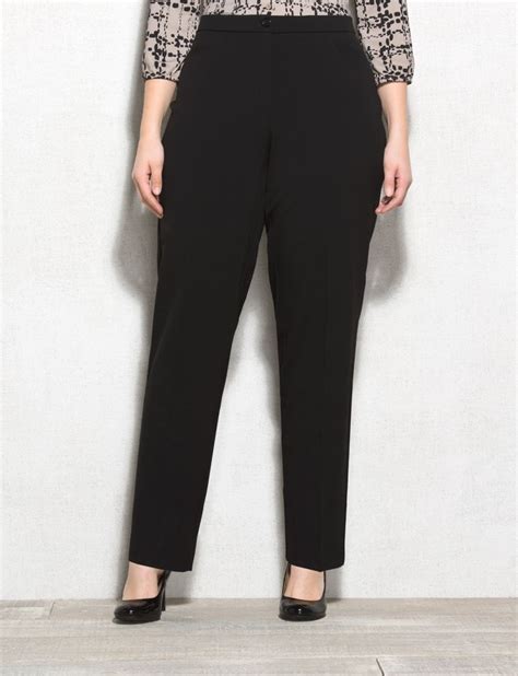 Dressbarn Roz ALI Plus Size Secret Agent Straight Pants Short Plus