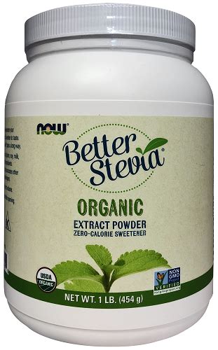 NOW Food BetterStevia Organic Extract Powder 454g NOW NOW