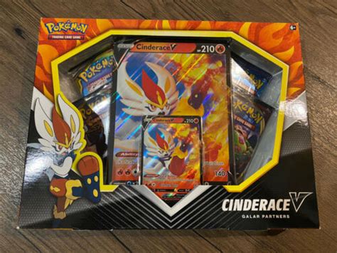 New Pokemon Tcg Cinderace V Galar Partners Sealed Box Values Mavin