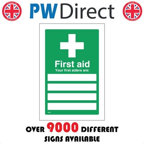 First Aid Your First Aiders Are Sign With First Aid Cross Pwdirect