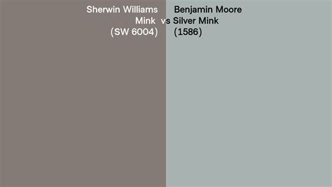 Sherwin Williams Mink SW 6004 Vs Benjamin Moore Silver Mink 1586