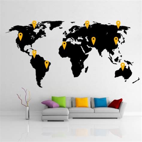 World Map Wall Decal - Cutzz