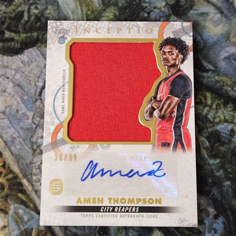 2022 23 Topps Inception OTE Basketball AMEN THOMPSON RC RPA PATCH AUTO