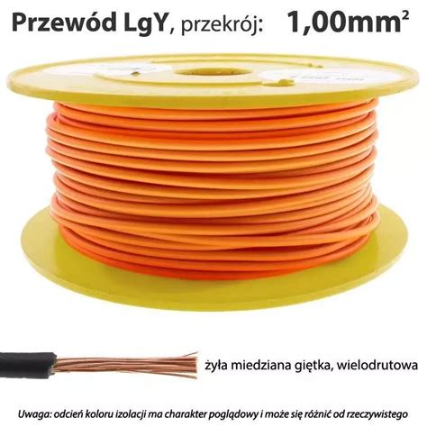 Przewód LgY 1 00mm linka pomarańczowy 1mb Sklep AVT