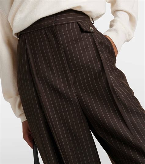 The Mannei Jafr High Rise Wool Wide Leg Pants The Mannei