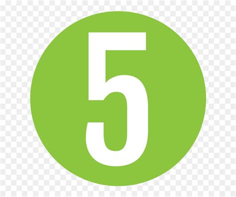 Number 5 In A Circle Hd Png Download Vhv