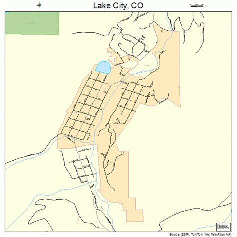 Lake City Colorado Street Map 0842330