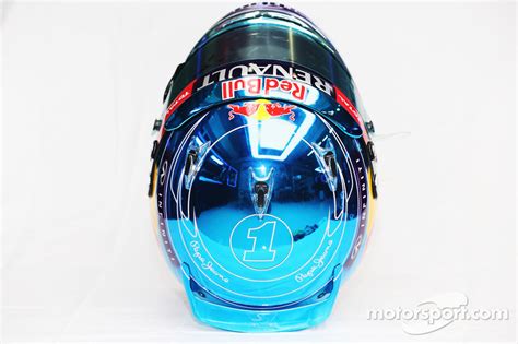 The helmet of Sebastian Vettel, Red Bull Racing at 2014 driver helmets