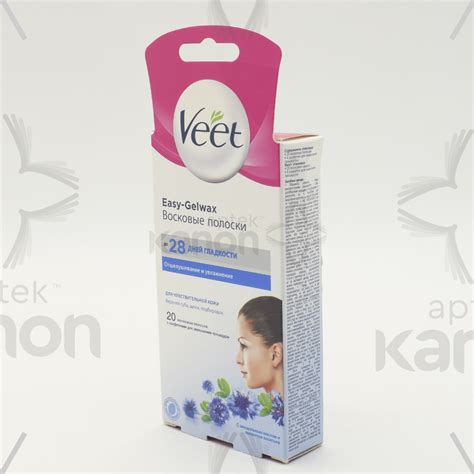 Восковые полоски "Veet" для чувствительной кожи лица N20 Aptekonline.az ...
