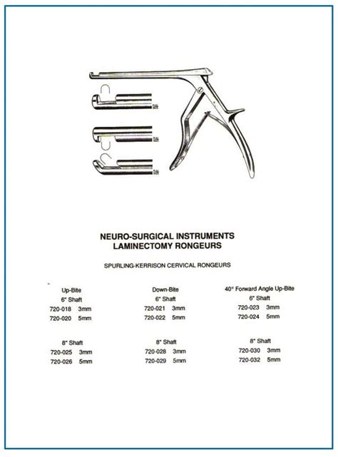 Spurling Kerrison Cervical Rongeurs Hamsan Surgical Worldwide Shipping