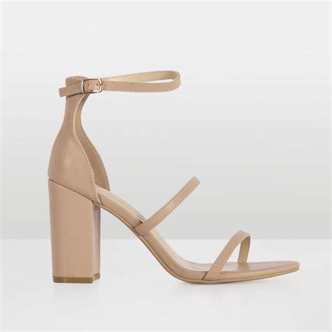 Nude Colour Wildfire Block Heels Size 38 Worn Once Depop