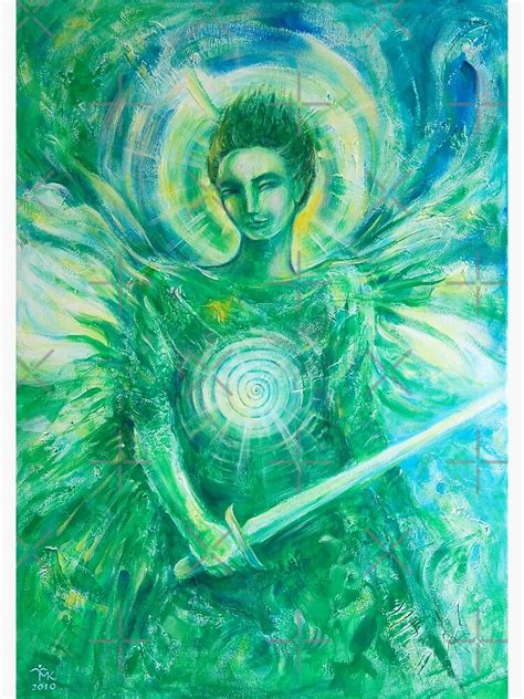 "Archangel Raphael Guardian Angel paintings" Poster by Margarita-Art ...