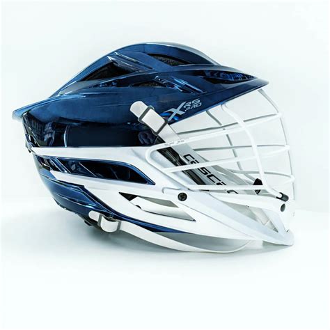 CASCADE XRS PRO NAVY CHROME HELMET - TeamLAX Plus