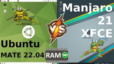 Ubuntu Mate Vs Manjaro Xfce Ram Usage Youtube