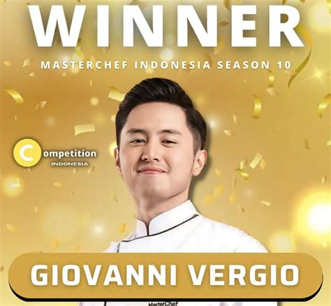 Selamat, Gio kakak Ipar Joshua jadi Juara MasterChef Indonesia season ...