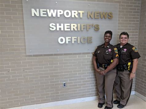 Newport News Sheriffs Office Deputies Wearing Pink Badges Virginia Sheriffs Association