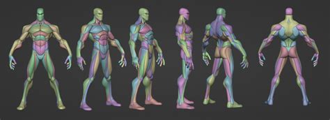 Stylized Warrior Anatomy Blockout FlippedNormals