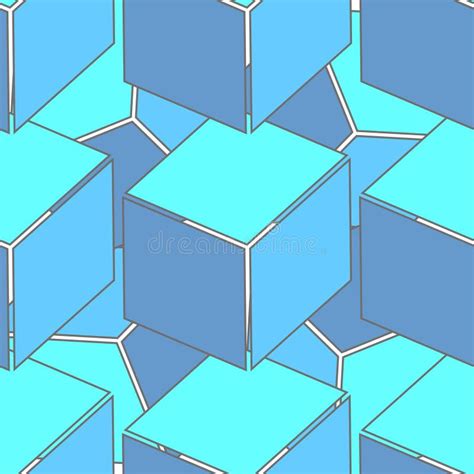 Seamless Blue Cubes Pattern Stock Illustrations 2 371 Seamless Blue