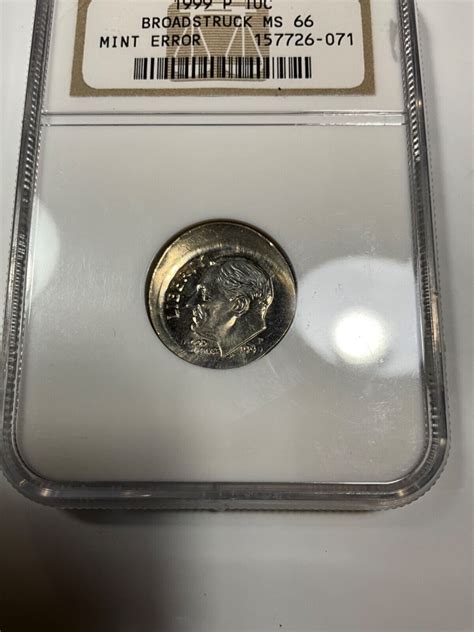 Ngc Ms P Roosevelt Dime Broadstruck Mint Error Cool Ebay