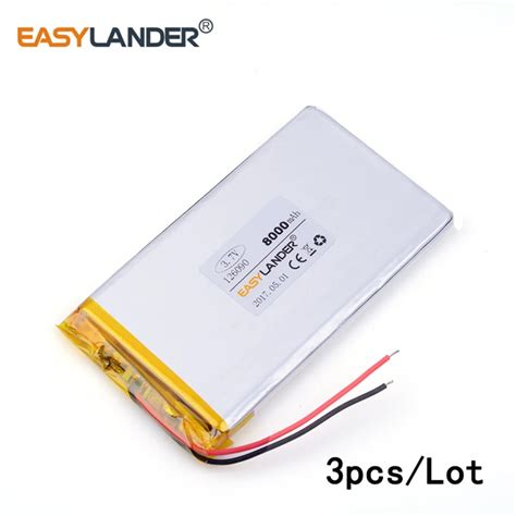 3pcs Lot 3 7v Lithium Li Ion Polymer Rechargeable Battery 126090