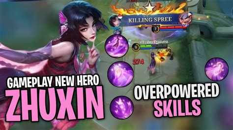 Gameplay New Hero Zhuxin Overpowered Skills Advance Server Mobile