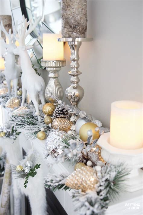 Glam Gold And White Christmas Home Tour And 30 Holiday Homes Christmas