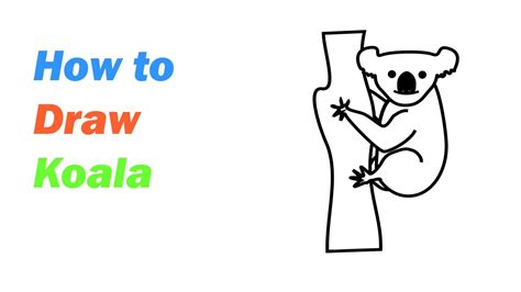 How To Draw Koala Cute Drawing For Kids Step By Step Learning Youtube