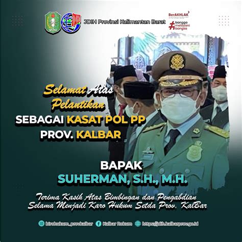 Selamat Dan Sukses Atas Dilantiknya Bapak Suherman Sh Mh Sebagai