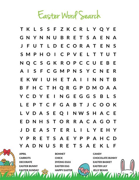 Free Easter Word Search Printable For Kids Freebie Finding Mom