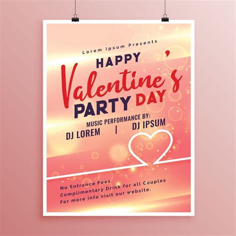 Happy Valentines Day Event Flyer Template Design 38717274 Vector Art At Vecteezy