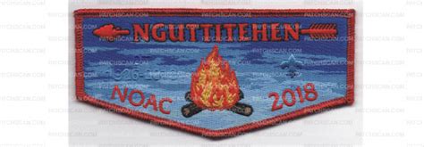 Noac Flap Metallic Red Border Po On Patchscan