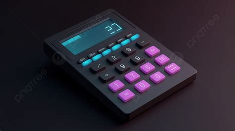 Cartoon Style 3d Render Of A Calculator And Mathematical Symbols On A