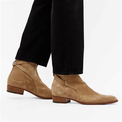 Saint Laurent Men S Wyatt Jodhpur Boot In Light Cigar Suede Saint