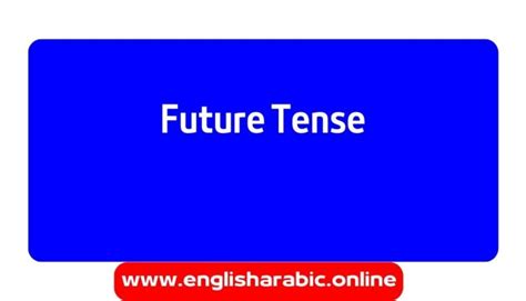 Learn English Tenses Future Tense Learn English