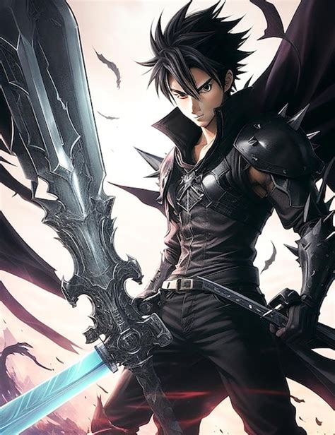 Premium AI Image | A anime character with a sword and sword Generated by AI