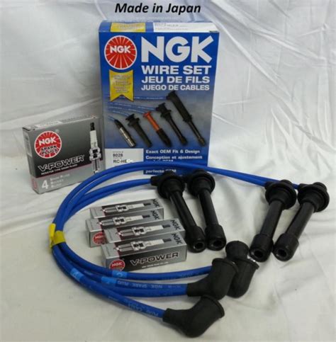 Ensemble De Fils De Bougies D Allumage Bleues Acura Integra Ngk Japon