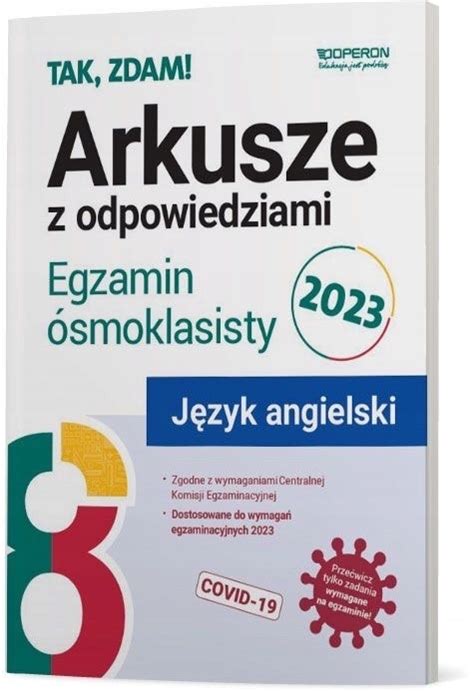 Arkusze z odpowiedziami E8 język angielski Komorniki Kup teraz na