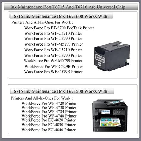 Buy T6715 T6716 Ink Maintenance Box Remanufactured For Workforce Pro ET