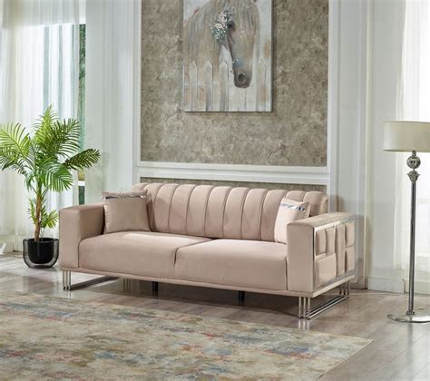 Puzzle 3 Seat Sofa Sleeper Cream At Futonland