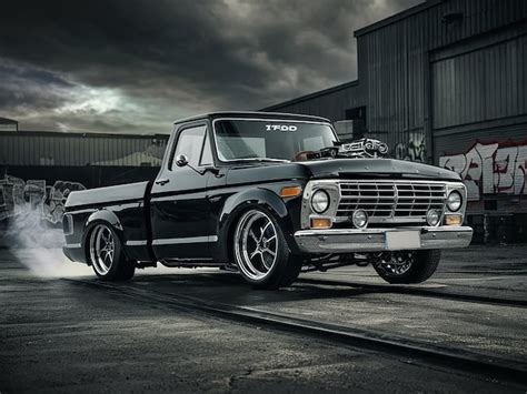 Premium Photo | A striking and cinematic photo of a 1977 Ford F100 ...